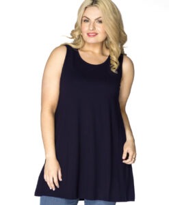 Yoek Top flare | Blauw | Maat 42/44