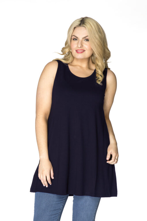 Yoek Top flare | Blauw | Maat 42/44