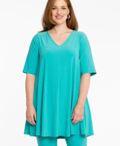 Yoek Tuniek Swing short sleeve | Turquoise | Maat 54/56
