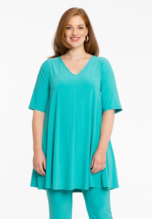Yoek Tuniek Swing short sleeve | Turquoise | Maat 54/56