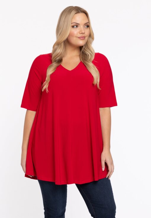 Yoek Tuniek Swing short sleeve | Rood | Maat 50/52