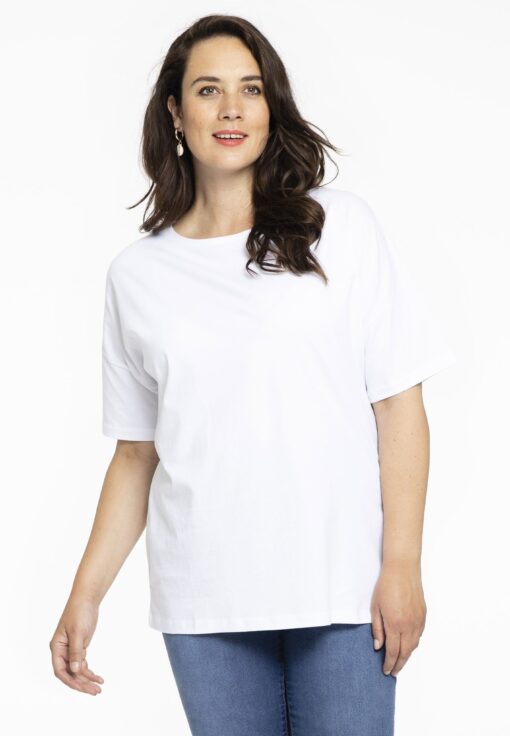 Yoek T-shirt wijd | Wit | Maat 38/40