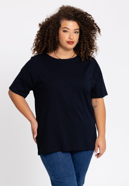 Yoek T-shirt wijd | Blauw | Maat 38/40