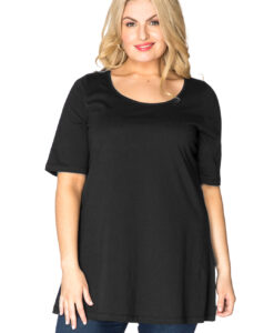 Yoek Tuniek flare | Zwart | Maat 42/44