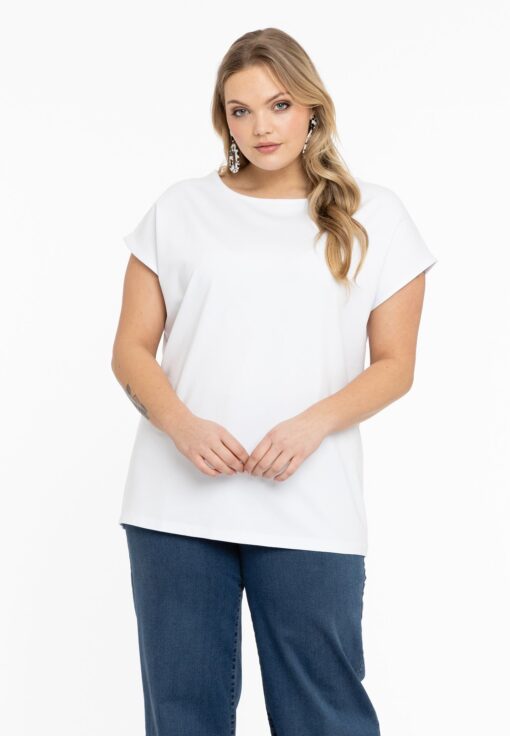 Yoek T-shirt kapmouwen wijd | Wit | Maat 54/56