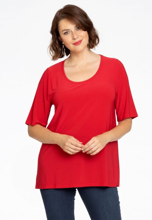 Yoek T-shirt A-lijn | Rood | Maat 38/40