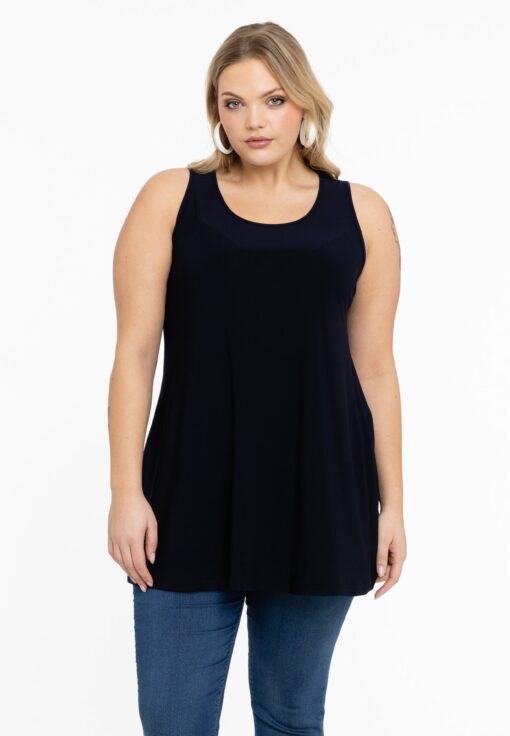 Yoek Top flare | Blauw | Maat 46/48