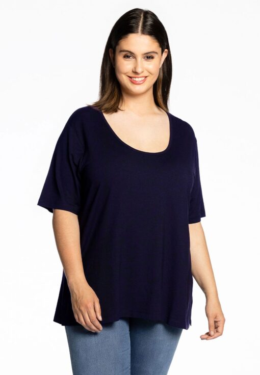 Yoek T-shirt A-lijn | Blauw | Maat 42/44