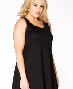 Yoek Top flare | Zwart | Maat 46/48