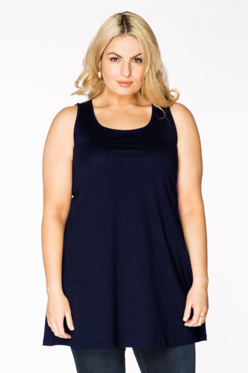 Yoek Top flare | Blauw | Maat 42/44