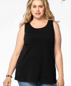 Yoek Top relax fit | Zwart | Maat 38/40