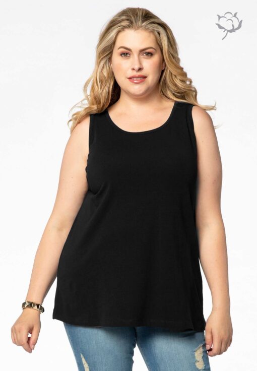 Yoek Top relax fit | Zwart | Maat 38/40