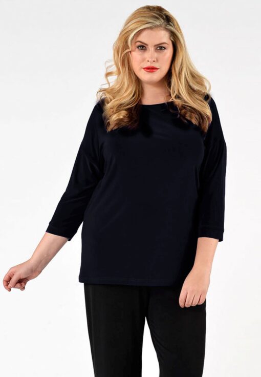 Yoek Shirt wide driekwart mouwen | Blauw | Maat 50/52