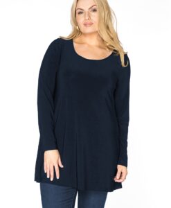 Yoek Tuniek lange mouwen flare | Blauw | Maat 38/40