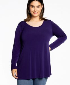 Yoek Tuniek lange mouwen flare | Paars | Maat 38/40