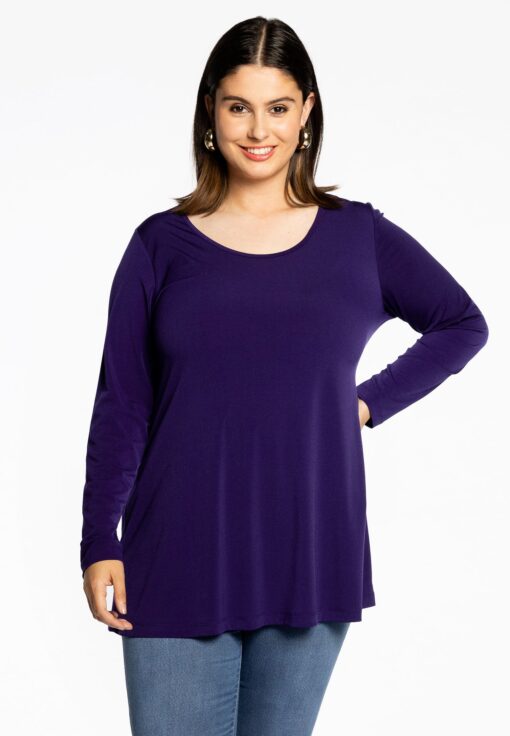 Yoek Tuniek lange mouwen flare | Paars | Maat 38/40