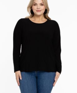 Yoek Shirt long sleeve | Zwart | Maat 42/44