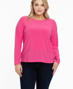 Yoek Shirt long sleeve | Roze | Maat 46/48