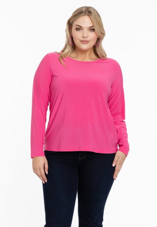 Yoek Shirt long sleeve | Roze | Maat 46/48