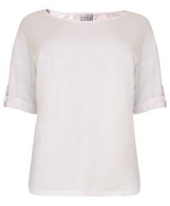 Yoek Shirt roll-up sleeves ORGANIC | Wit | Maat 50/52