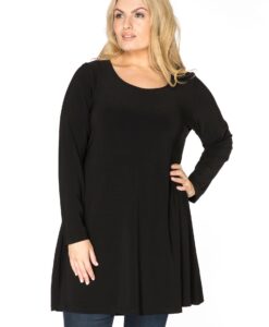 Yoek Tuniek wide bottom | Zwart | Maat 46/48