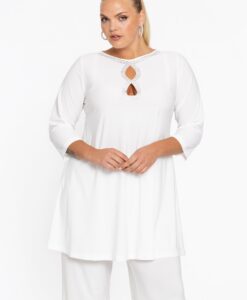Yoek Tuniek wide bottom | Beige | Maat 46/48