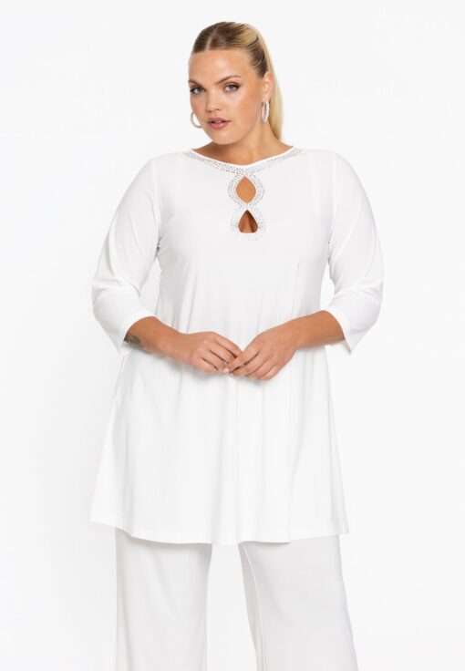 Yoek Tuniek wide bottom | Beige | Maat 46/48