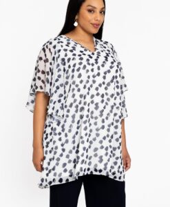 Yoek Tuniek wide bottom PEGGY | Beige | Maat 58/60