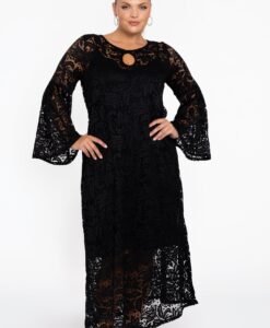 Yoek Jurk flare | Zwart | Maat 42/44