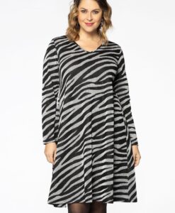 Yoek Jurk lurex | Zwart | Maat 46/48
