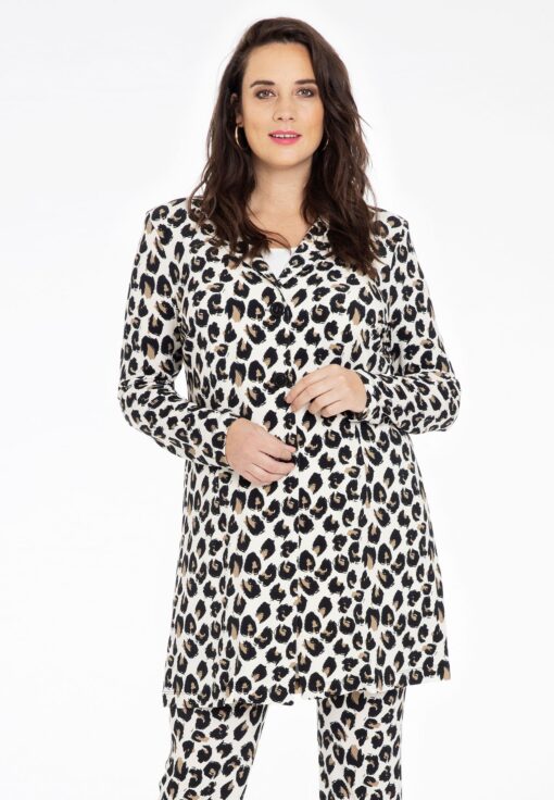 Yoek Lange blazer FELINE | Bruin | Maat 58/60