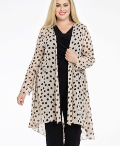 Yoek Cardi-blouse POLKA | Beige | Maat 42/44