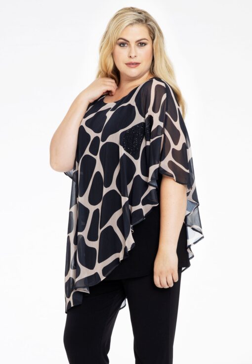 Yoek Tuniek asymmetrische | Bruin | Maat 42/44