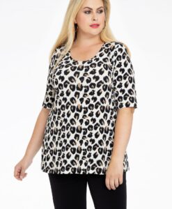 Yoek Shirt A-lijn FELINE | Bruin | Maat 54/56