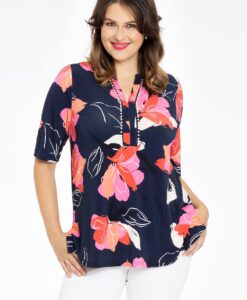 Yoek Tuniek A-lijn parels LILY | Blauw | Maat 38/40