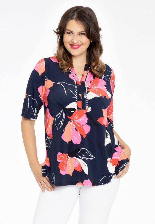 Yoek Tuniek A-lijn parels LILY | Blauw | Maat 38/40