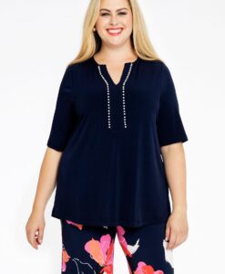 Yoek Tuniek A-lijn parels | Blauw | Maat 38/40