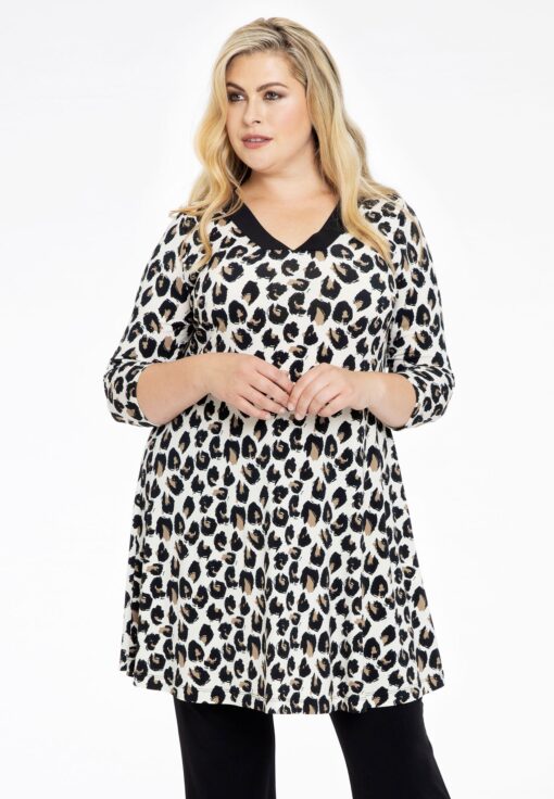 Yoek Tuniek wide bottom FELINE | Bruin | Maat 38/40
