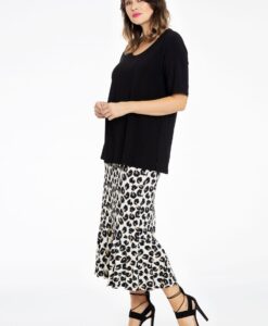Yoek Rok met ruches FELINE | Bruin | Maat 42/44
