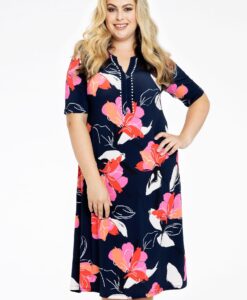 Yoek Jurk A-lijn parels LILY | Blauw | Maat 46/48
