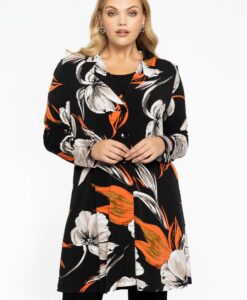 Yoek Blazer A-lijn CAMELLIA | Zwart | Maat 46/48