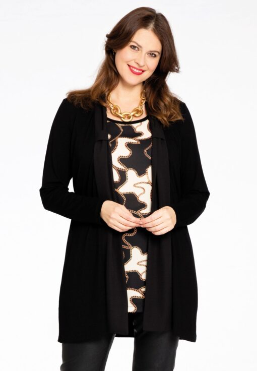 Yoek Vest-blouse COLLIER | Zwart | Maat 38/40