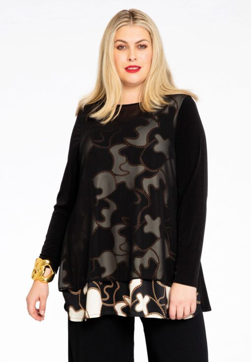 Yoek Tuniek flare COLLIER | Zwart | Maat 58/60