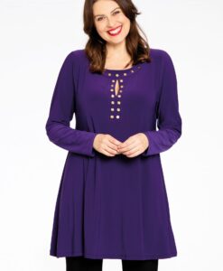 Yoek Tuniek wide bottoms | Paars | Maat 46/48