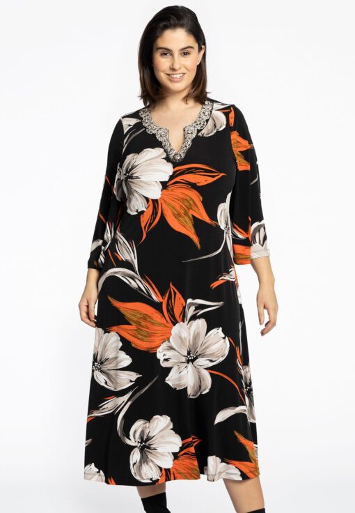 Yoek Jurk CAMELLIA | Zwart | Maat 42/44