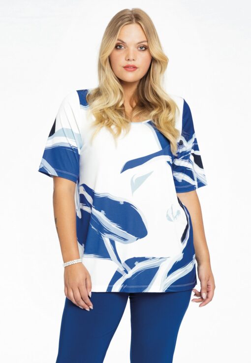 Yoek Shirt A-lijn VIVIAN | Blauw | Maat 38/40
