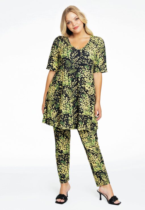 Yoek Pencil trousers MIMOSA | Zwart | Maat 50/52