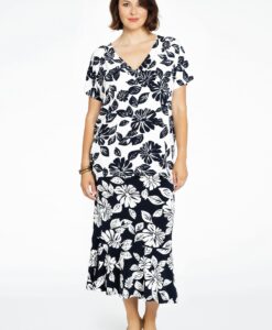 Yoek Rok met ruches HARPER | Blauw | Maat 38/40