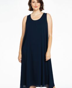 Yoek Mouwloze jurk | Blauw | Maat 42/44