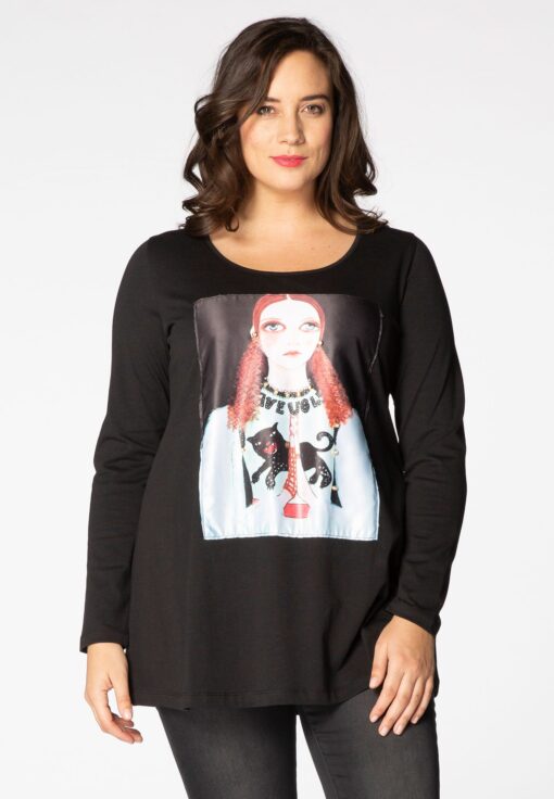 Yoek Tuniek Big eyes flare | Zwart | Maat 50/52